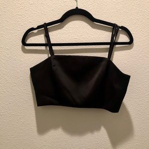 Zara Tops - Zara Black Satin Crop Top Zara Tops - Zara Black Satin Crop Top
